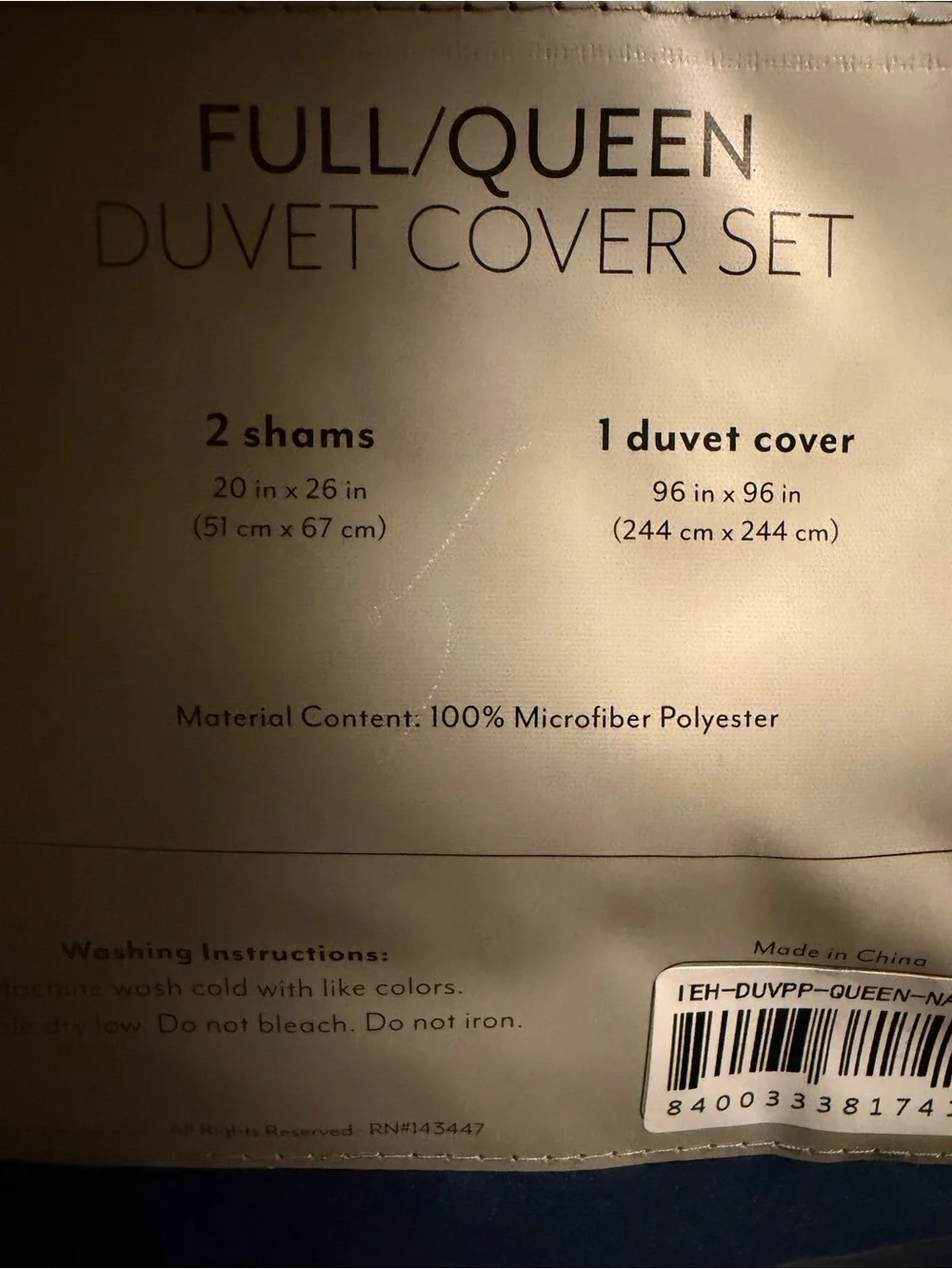 Pinch Pleat Duvet Cover - Black